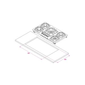 اجاق گاز استیل کن مدل 523S فروش عمده