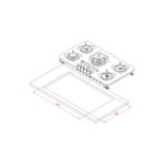 اجاق گاز شیشه ای کن مدل IG8507 فروش عمده