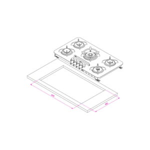 اجاق گاز شیشه ای کن مدل IG8507 فروش عمده