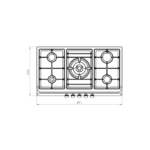 اجاق گاز استیل کن مدل ISD505 خرید عمده