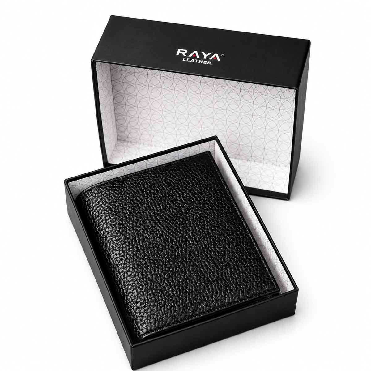 کیف کتابی چرم طبیعی مردانه مشکی رایا چرم مدل دانیال فروش عمده