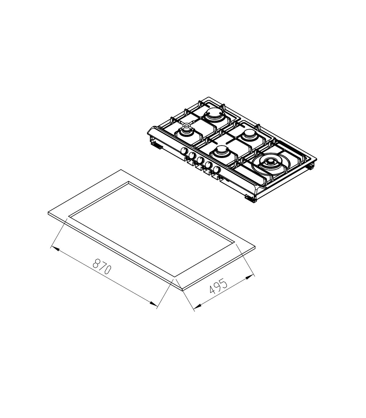 اجاق گاز کن مدل SD505R فروش عمده