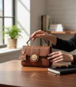 کیف دوشی چرم طبیعی زنانه رایا چرم مدل پارنا — نمای شماره 8